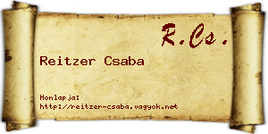 Reitzer Csaba névjegykártya